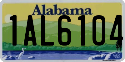 AL license plate 1AL6104