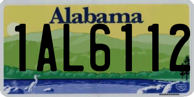 AL license plate 1AL6112