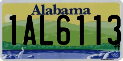 AL license plate 1AL6113