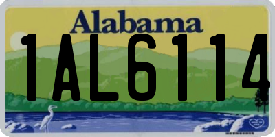 AL license plate 1AL6114
