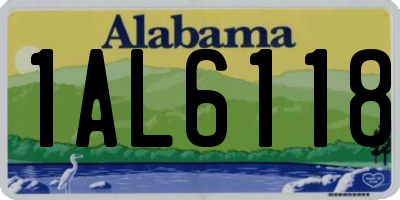 AL license plate 1AL6118