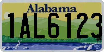 AL license plate 1AL6123