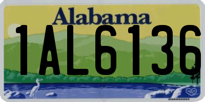 AL license plate 1AL6136