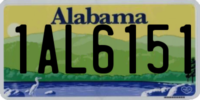AL license plate 1AL6151