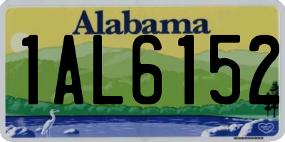 AL license plate 1AL6152