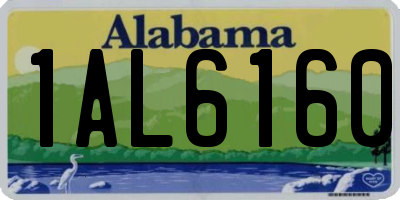 AL license plate 1AL6160