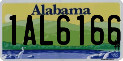 AL license plate 1AL6166
