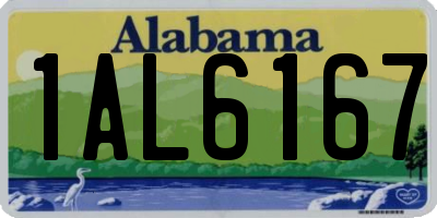 AL license plate 1AL6167