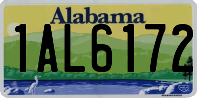 AL license plate 1AL6172