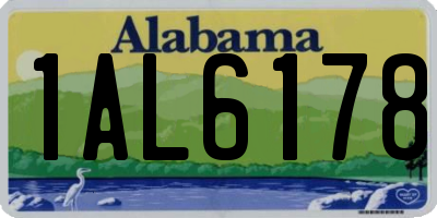 AL license plate 1AL6178