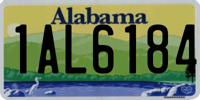 AL license plate 1AL6184