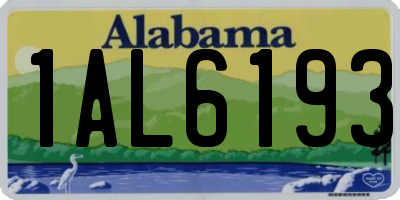 AL license plate 1AL6193