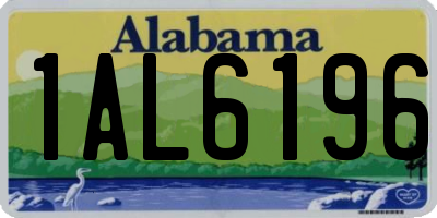 AL license plate 1AL6196