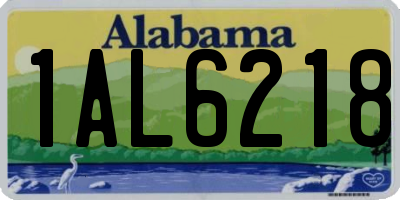 AL license plate 1AL6218