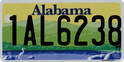 AL license plate 1AL6238
