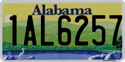 AL license plate 1AL6257