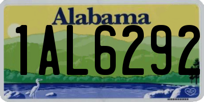 AL license plate 1AL6292