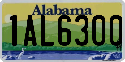 AL license plate 1AL6300