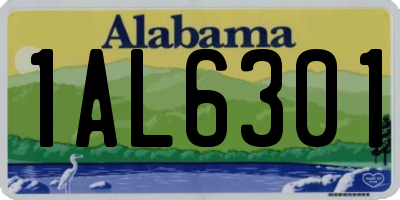 AL license plate 1AL6301