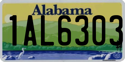 AL license plate 1AL6303