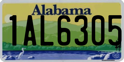 AL license plate 1AL6305