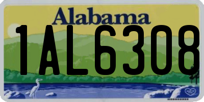 AL license plate 1AL6308