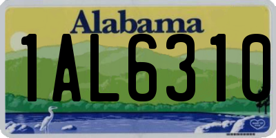 AL license plate 1AL6310