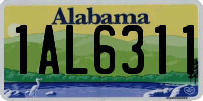 AL license plate 1AL6311