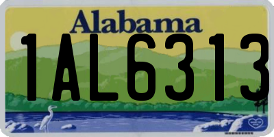 AL license plate 1AL6313