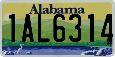 AL license plate 1AL6314