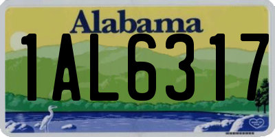 AL license plate 1AL6317