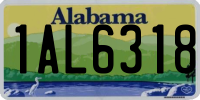 AL license plate 1AL6318