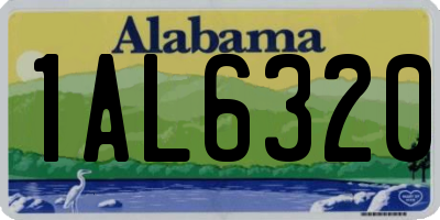 AL license plate 1AL6320