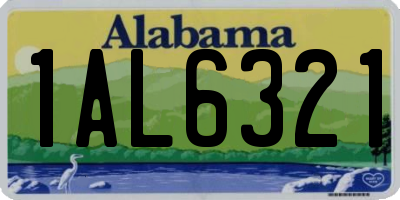 AL license plate 1AL6321