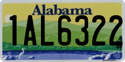 AL license plate 1AL6322