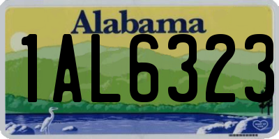 AL license plate 1AL6323
