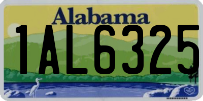 AL license plate 1AL6325