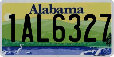 AL license plate 1AL6327