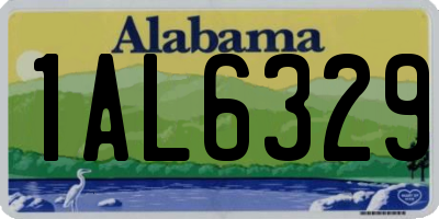 AL license plate 1AL6329