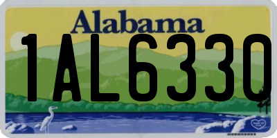 AL license plate 1AL6330