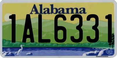 AL license plate 1AL6331