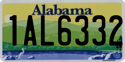 AL license plate 1AL6332