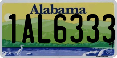 AL license plate 1AL6333
