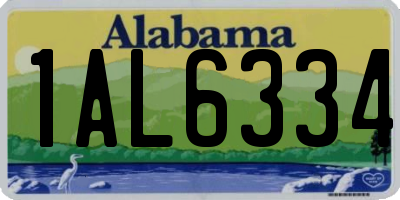 AL license plate 1AL6334