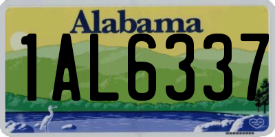 AL license plate 1AL6337