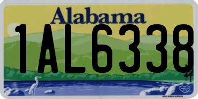 AL license plate 1AL6338
