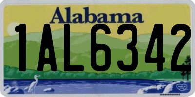 AL license plate 1AL6342