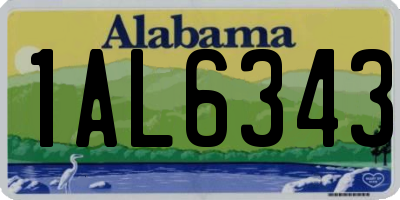AL license plate 1AL6343