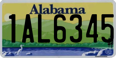 AL license plate 1AL6345