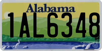 AL license plate 1AL6348